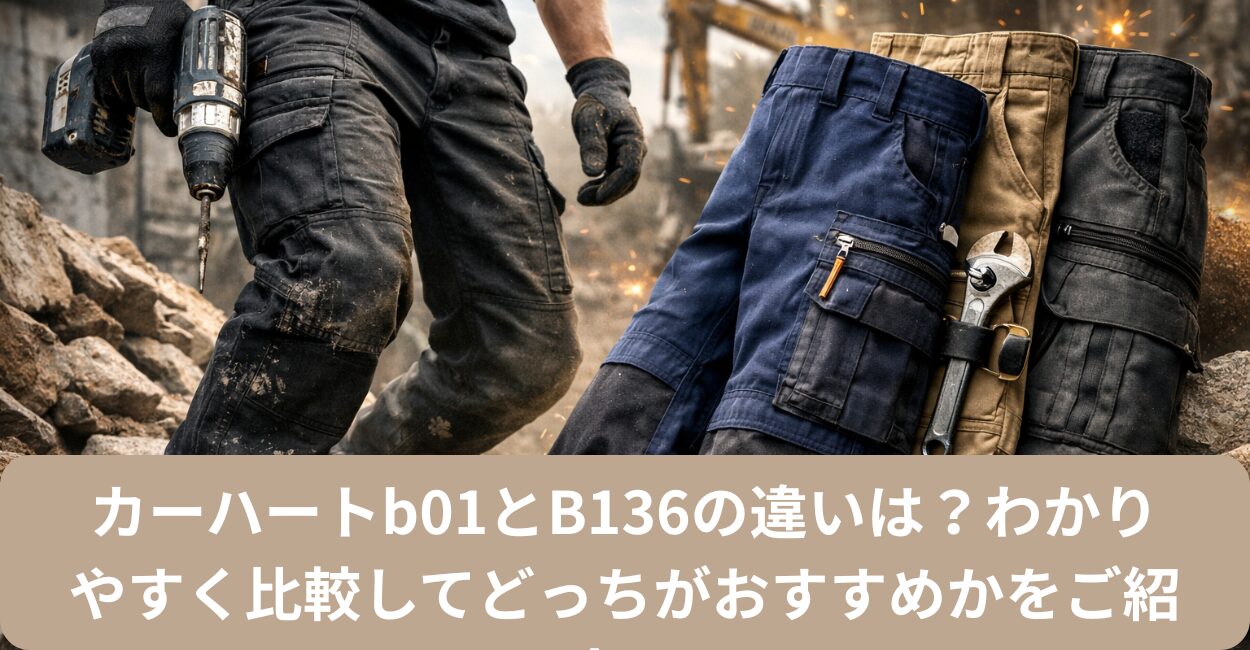 カーハートb01とB136の違いは？わかりやすく比較してどっちがおすすめかをご紹介！
