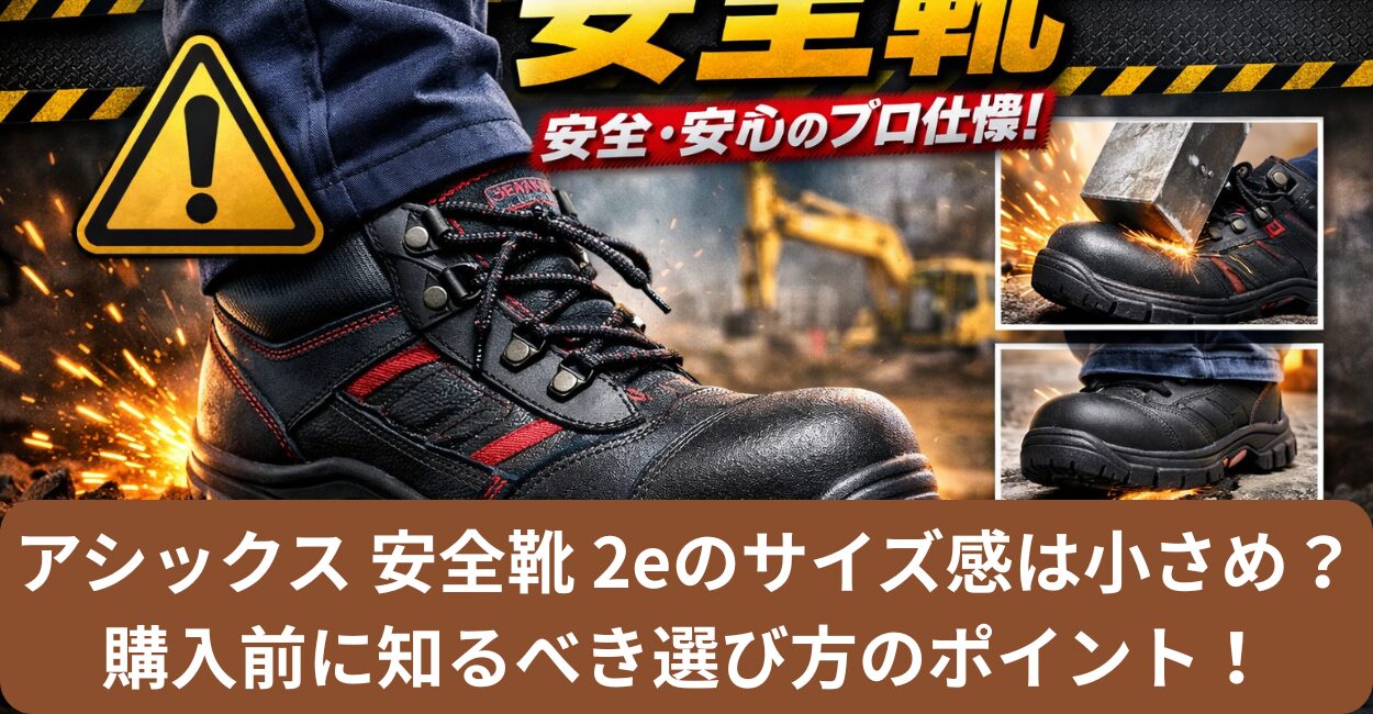 アシックス 安全靴 2eのサイズ感は小さめ？購入前に知るべき選び方のポイント！